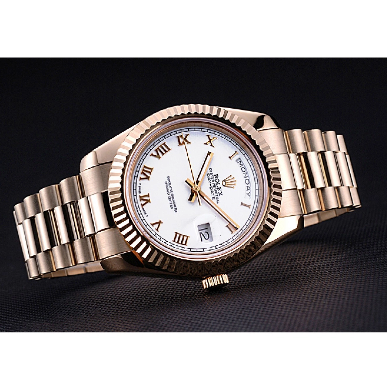 MiroTime 0705 Rolex Day-Date White Dial Gold Bracelet 622546